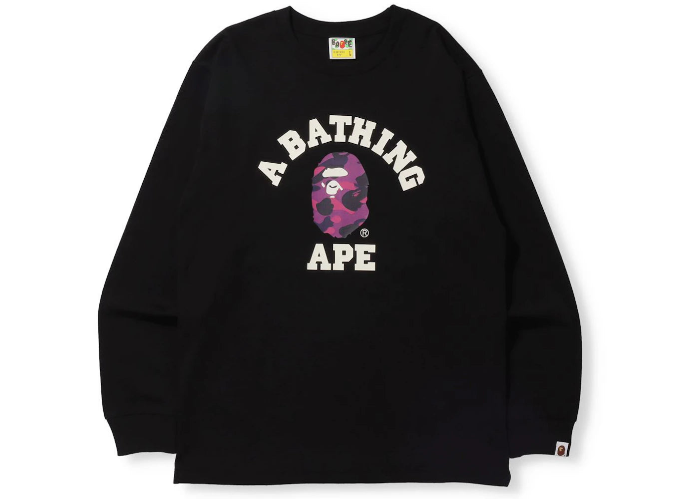 BAPE Color Camo College (Online Exclusive) L/S Tee (FW21) Black/Pink