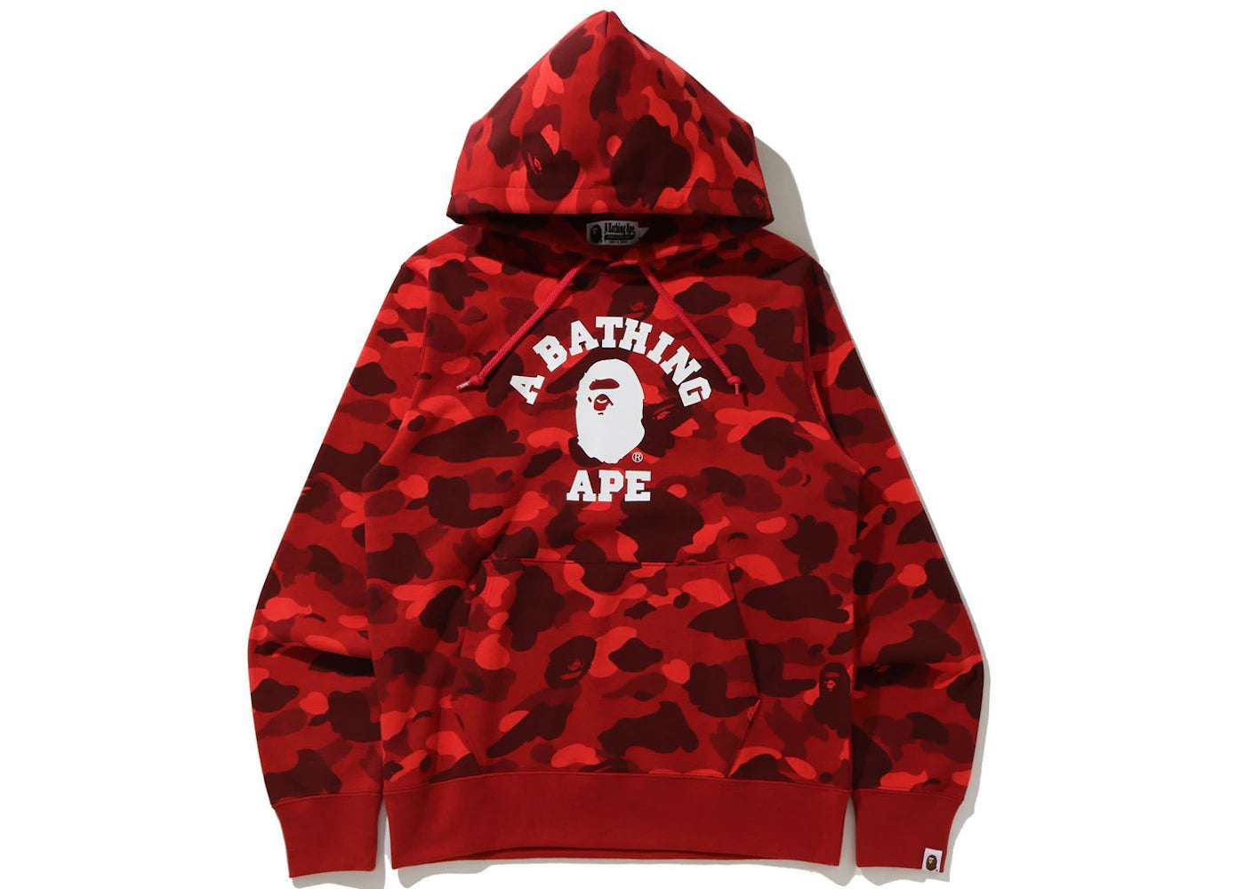 BAPE Color Camo College Pullover Hoodie (SS21) Red