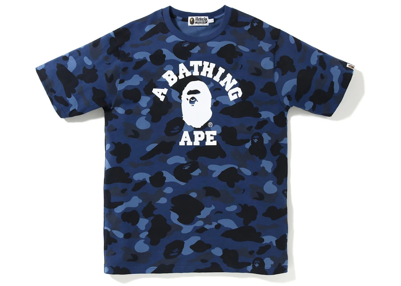 BAPE Color Camo College Tee Blue