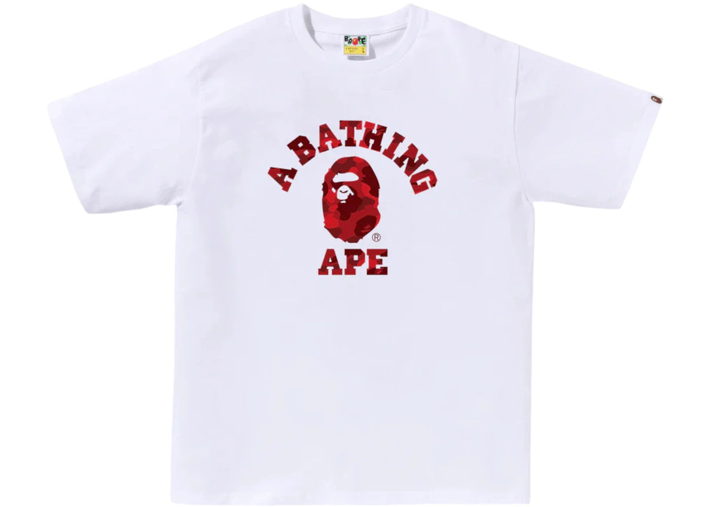 BAPE Color Camo College Tee (FW25) White x Red