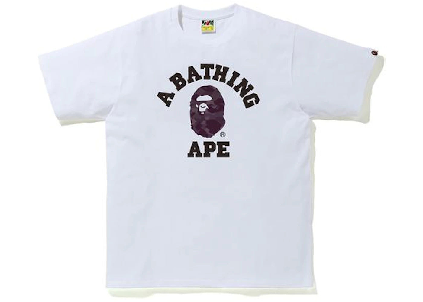 BAPE Color Camo College Tee White/Burgundy