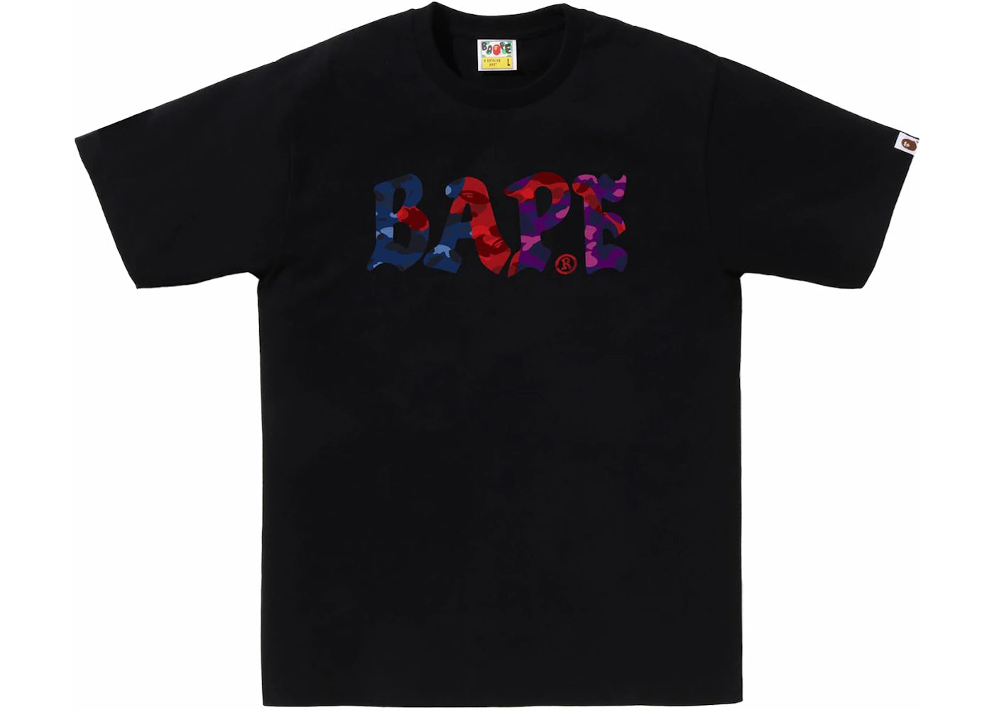 BAPE Color Camo Crazy Bape Logo Tee Black