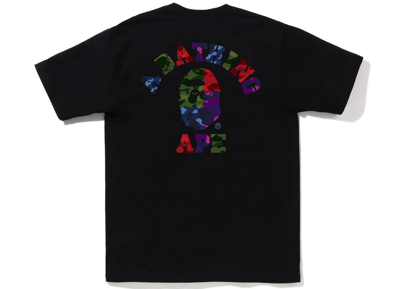 BAPE Color Camo Crazy College ATS Tee Black