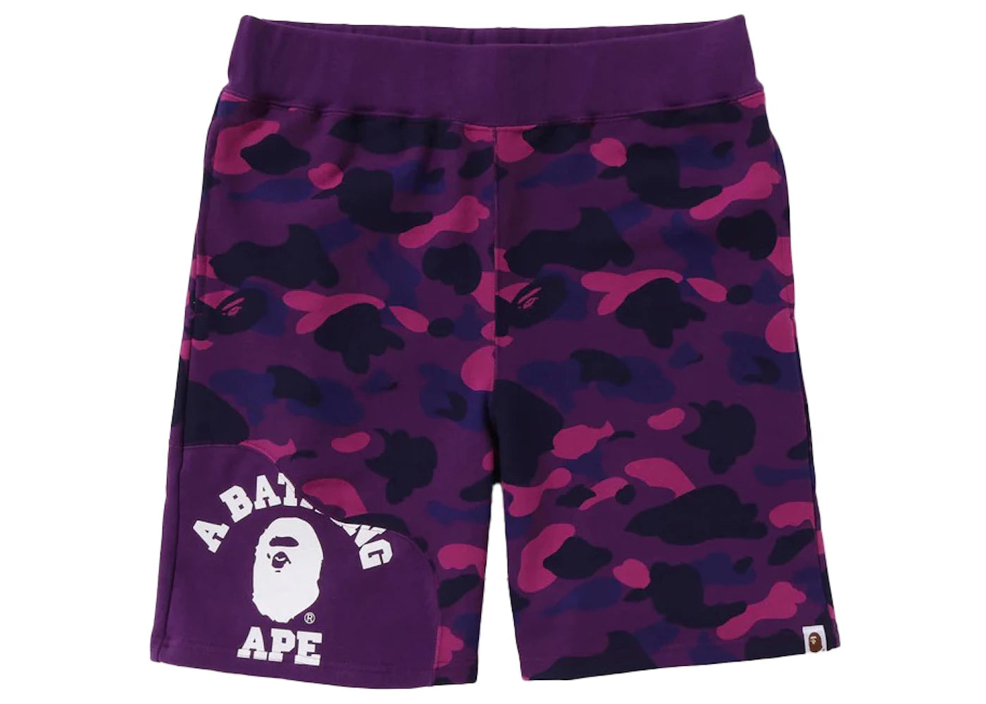 BAPE Color Camo Cutting Sweat Shorts Purple