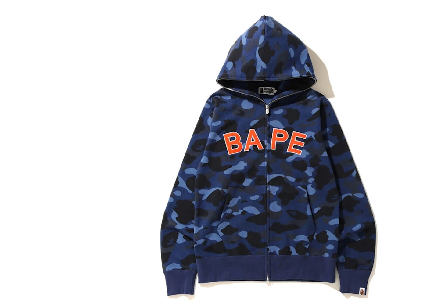 BAPE Color Camo Logo Full Zip Hoodie Blue