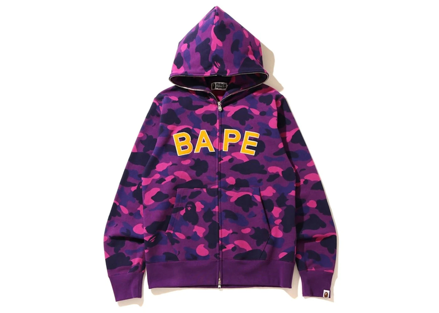 BAPE Color Camo Logo Full Zip Hoodie Purple