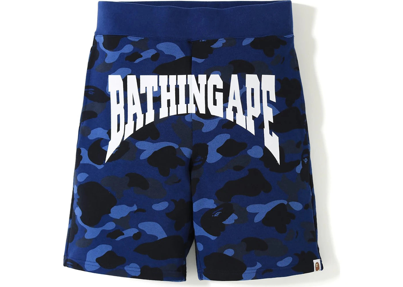 BAPE Color Camo Logo Sweat Shorts Blue