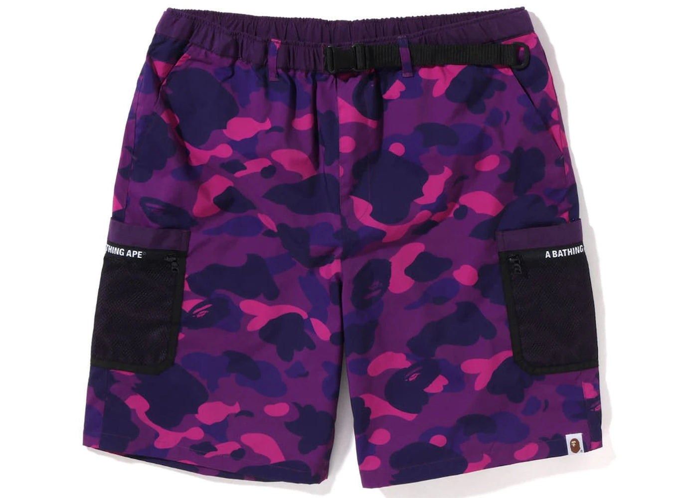 BAPE Color Camo Mesh Pocket Shorts (SS22) Purple