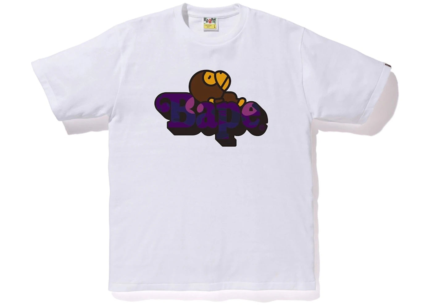 BAPE Color Camo Milo On Bape Tee White/Purple