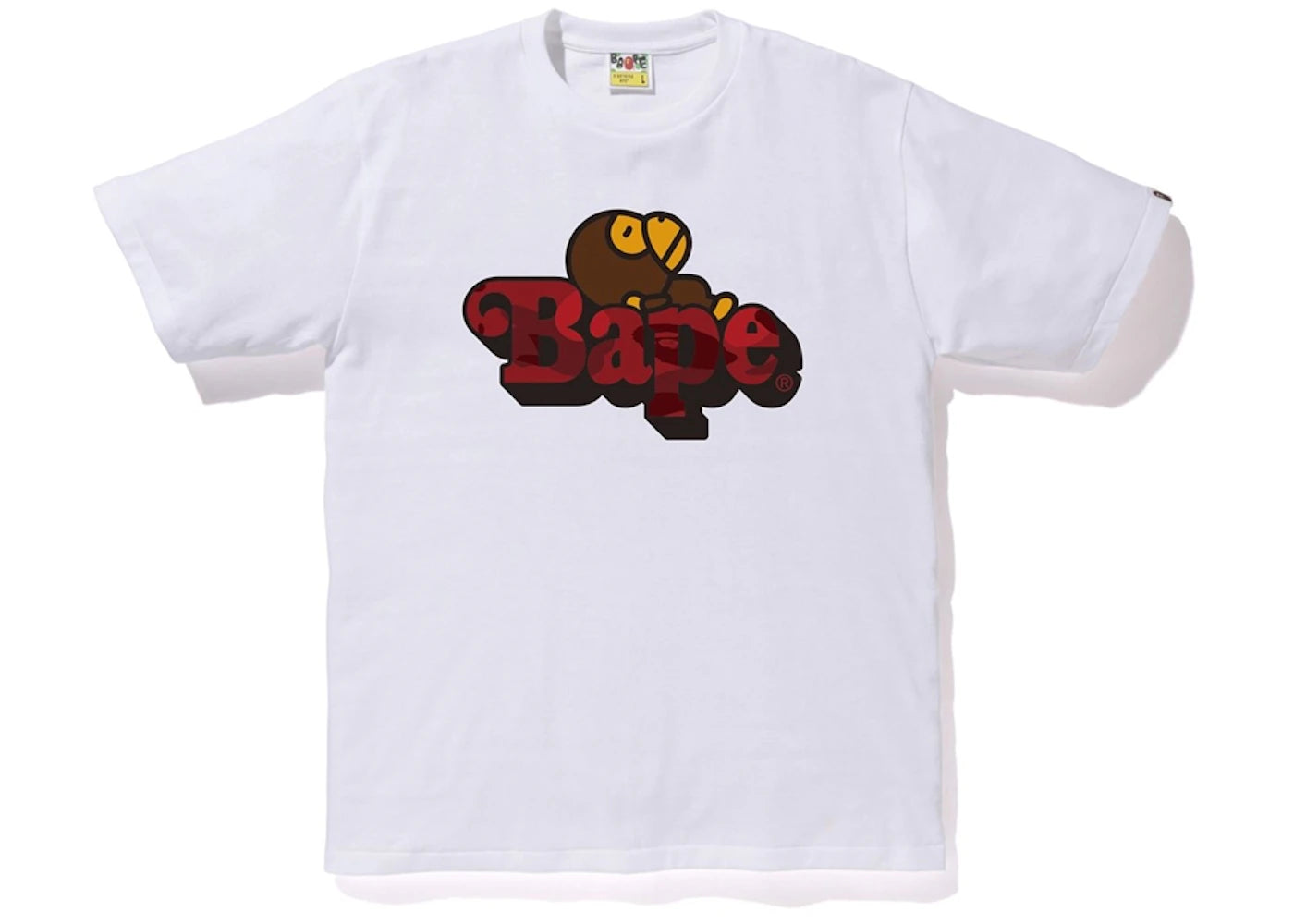 BAPE Color Camo Milo On Bape Tee White/Red