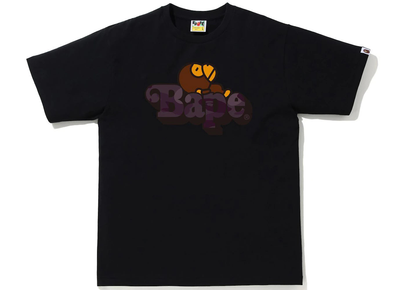 BAPE Color Camo Milo on Bape Tee Black/Burgundy