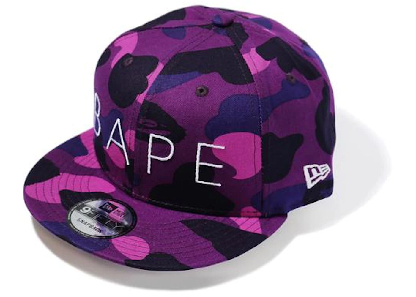 BAPE Color Camo New Era Snap Back Cap Purple