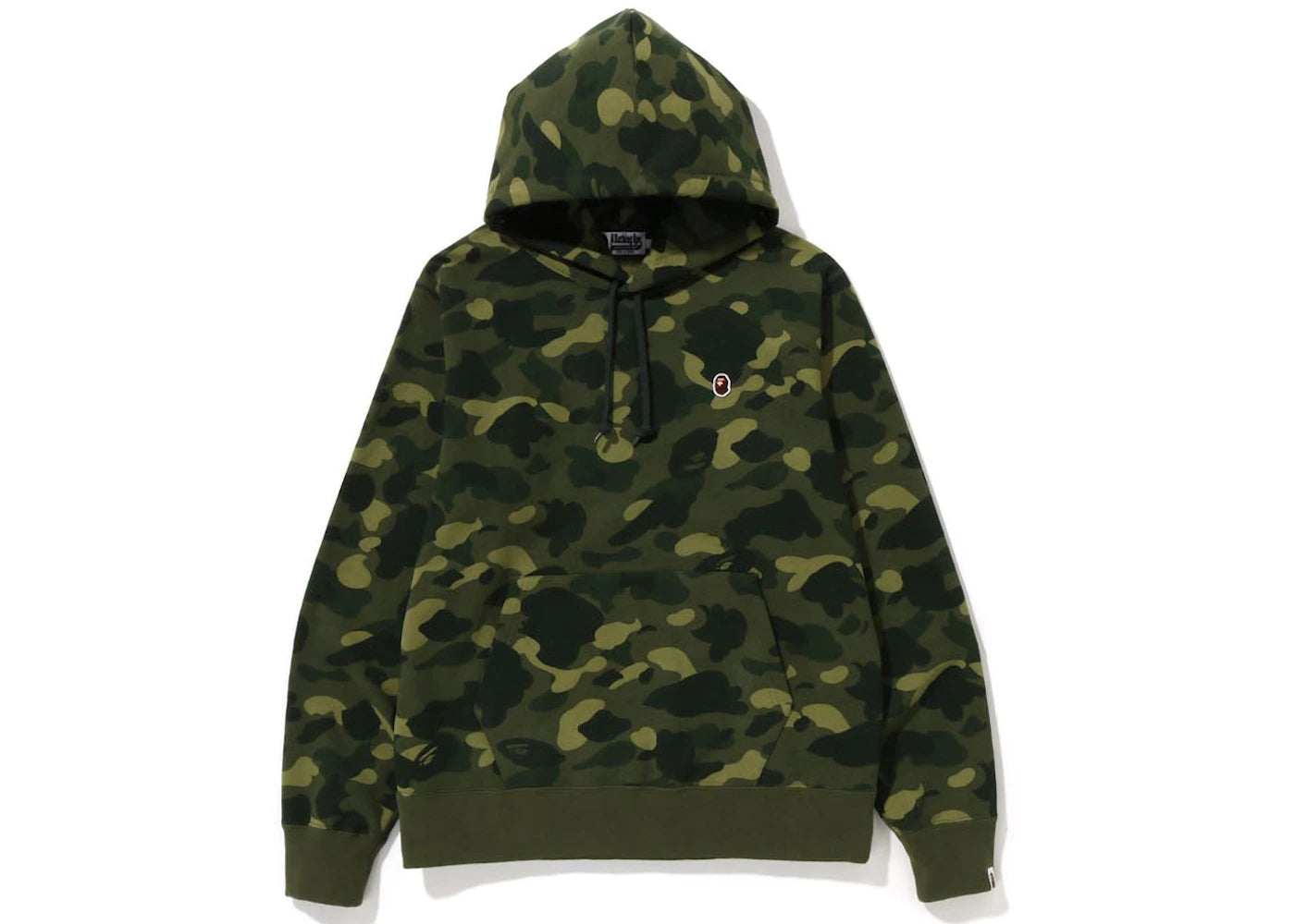 BAPE Color Camo One Point Ape Head Pullover Hoodie Green
