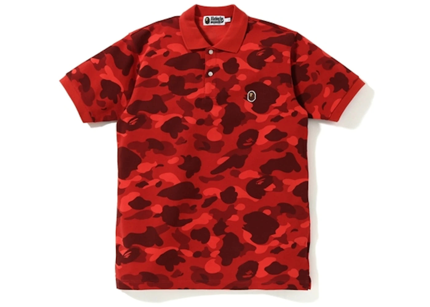 BAPE Color Camo One Point Polo Red