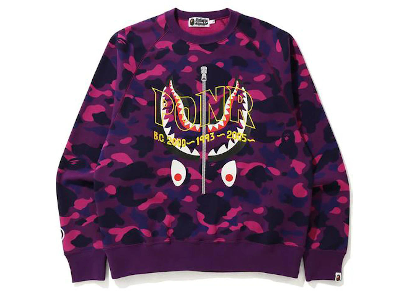 BAPE Color Camo PONR Shark Crewneck Purple