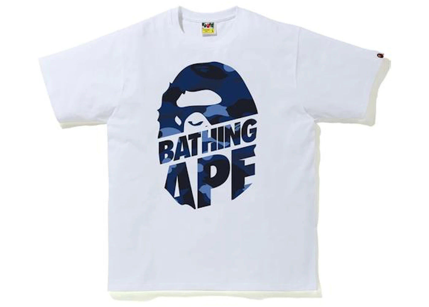 BAPE Color Camo Peek Ape Head T-shirt White/Navy
