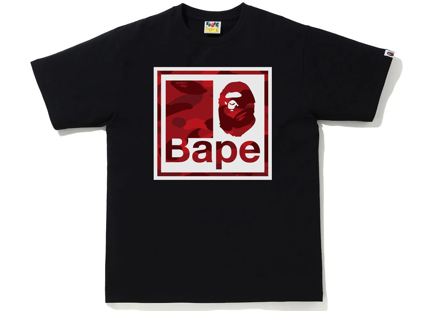 BAPE Color Camo Quadrangle Tee Black/Red