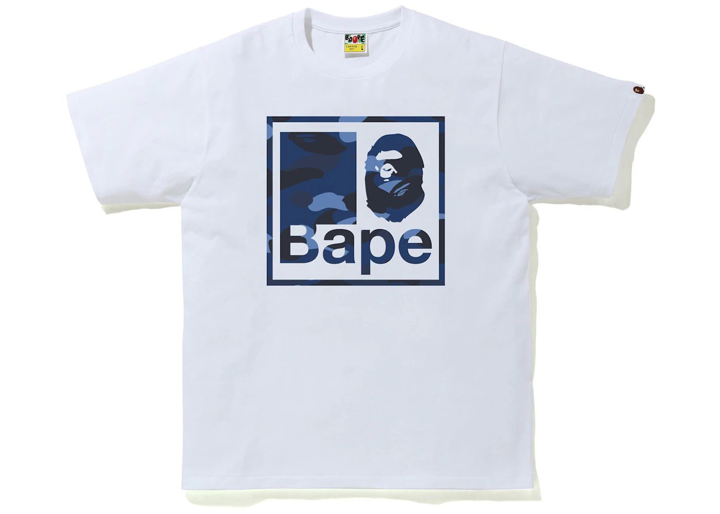 BAPE Color Camo Quadrangle Tee White/Navy