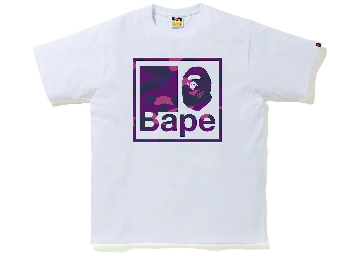 BAPE Color Camo Quadrangle Tee White/Purple