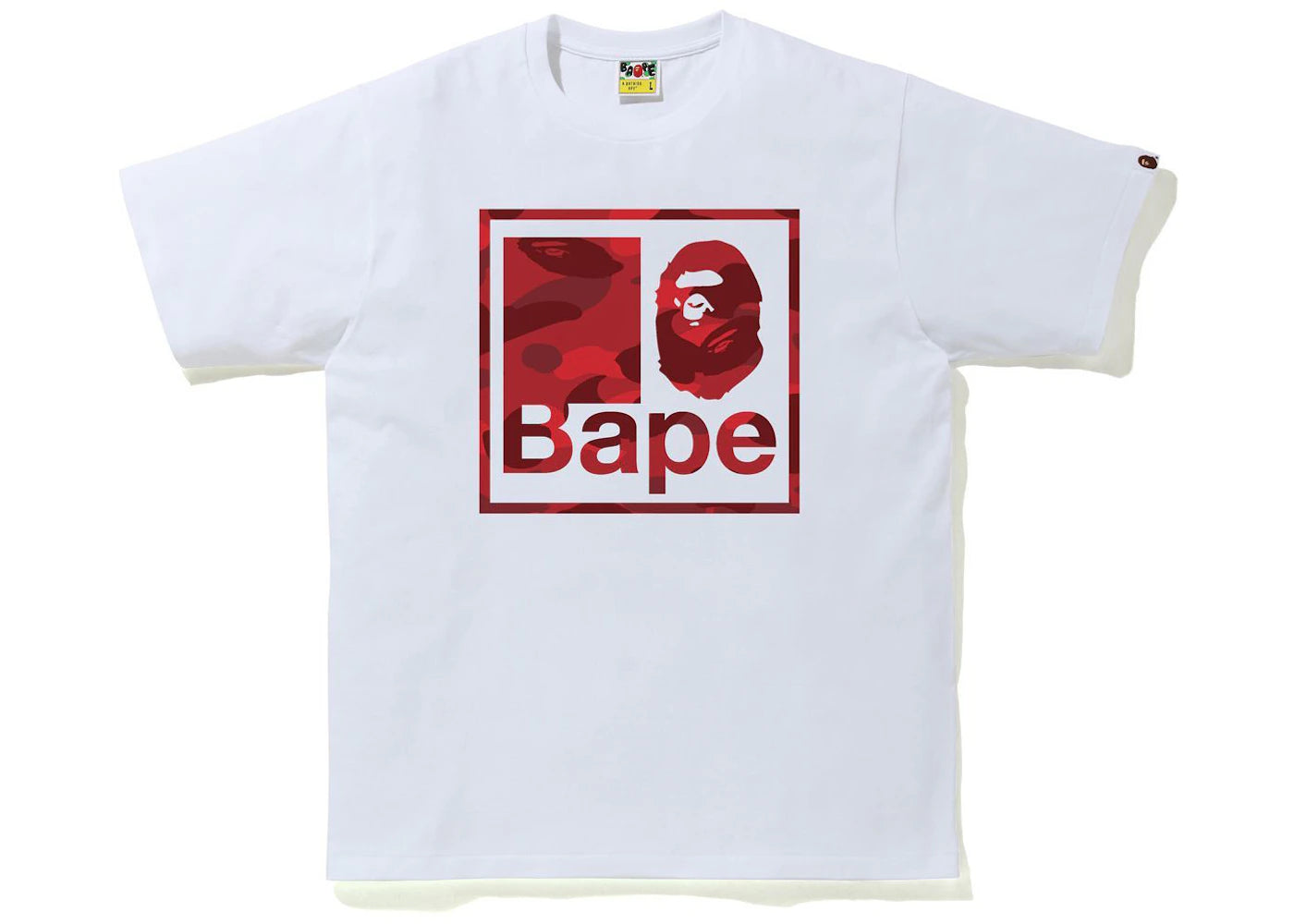 BAPE Color Camo Quadrangle Tee White/Red