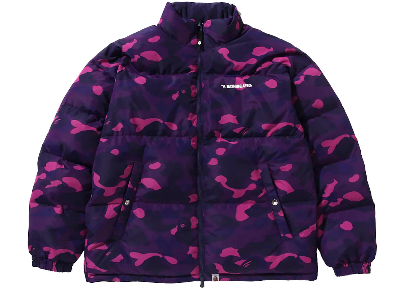 BAPE Color Camo Reversible Down Jacket Purple