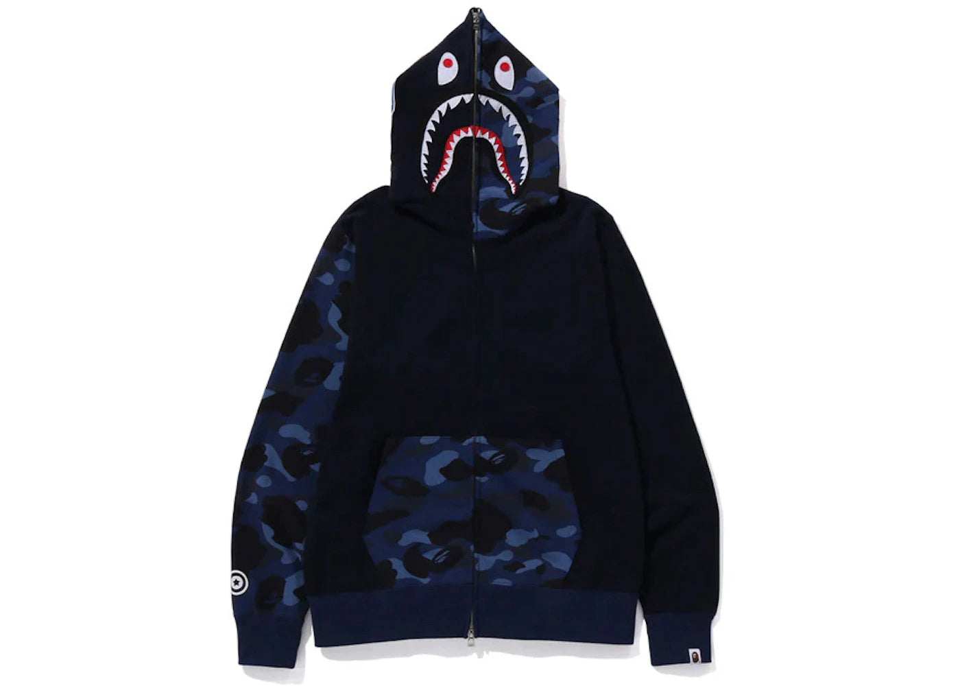 BAPE Color Camo Shark Full Zip Hoodie (FW23) Navy