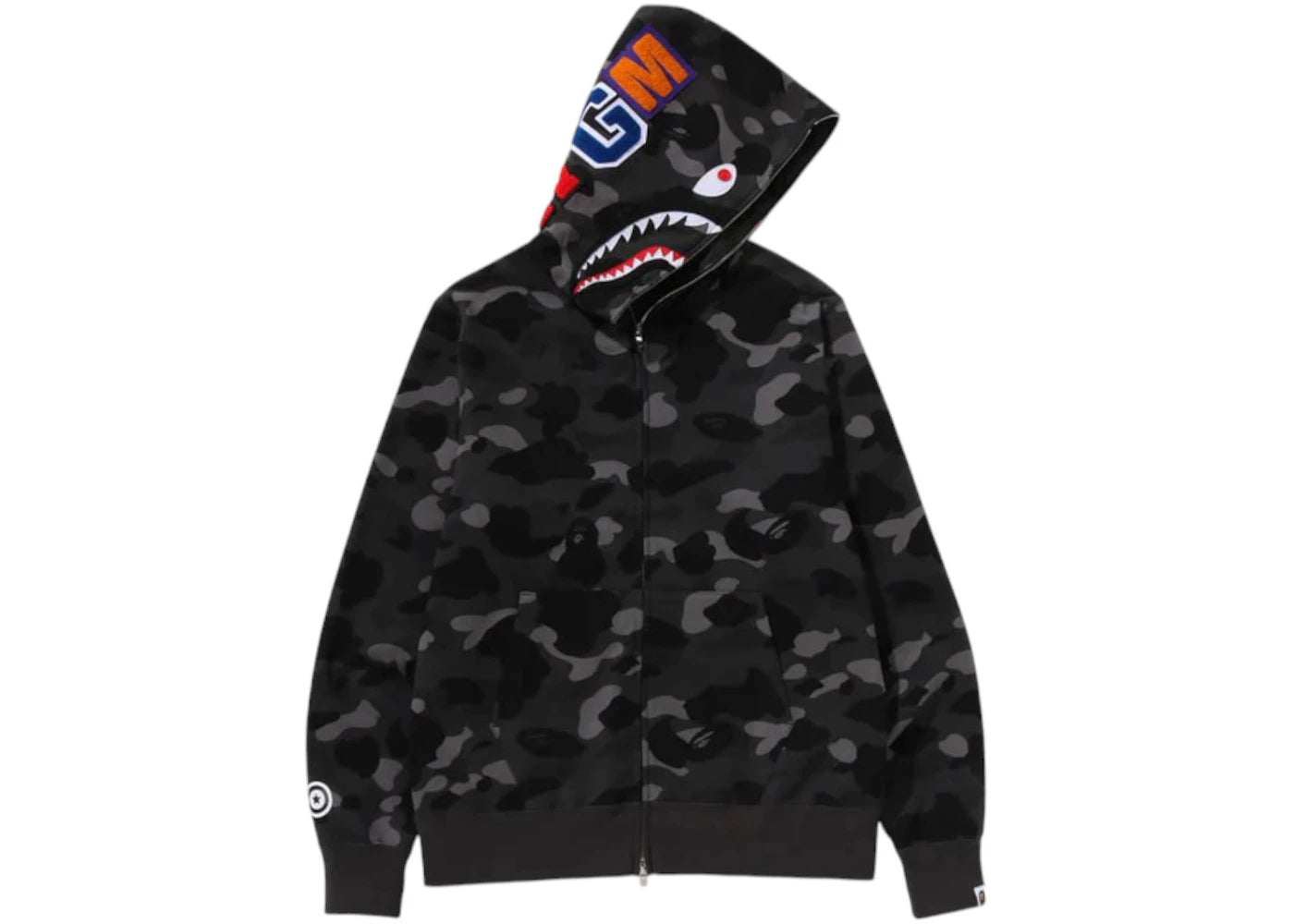 BAPE Color Camo Shark Full Zip Hoodie (FW24) Black