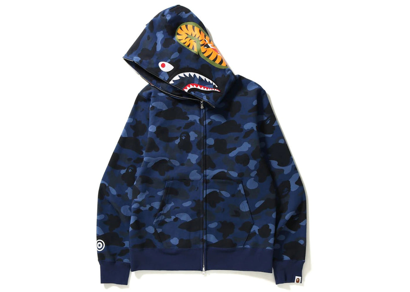 BAPE Color Camo Shark Full Zip Hoodie (SS23) Navy