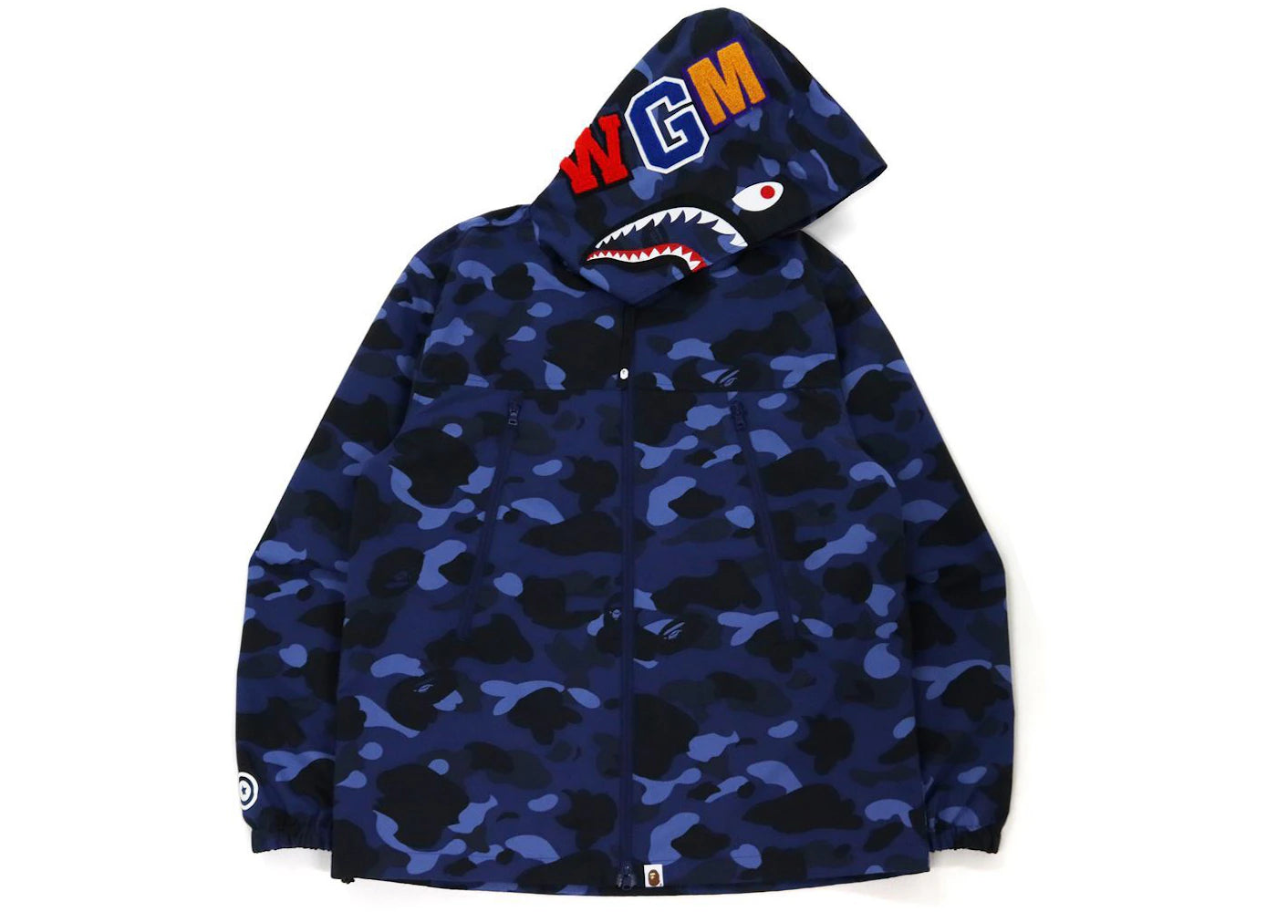 BAPE Color Camo Shark Hoodie Jacket (FW21) Navy