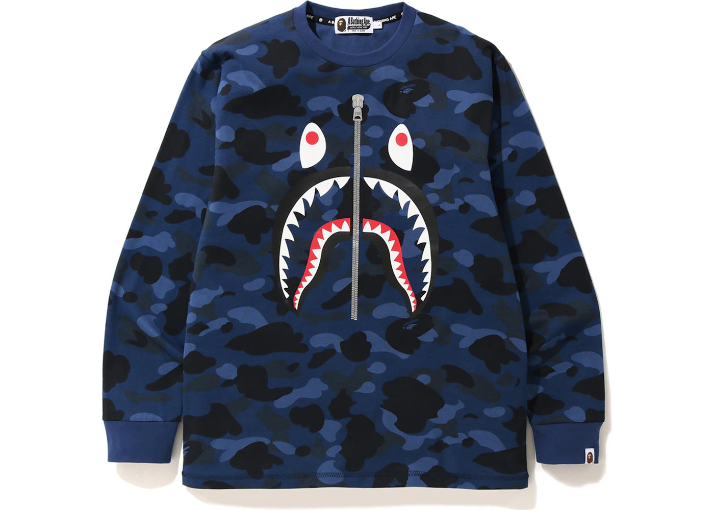 BAPE Color Camo Shark L/S Tee Blue