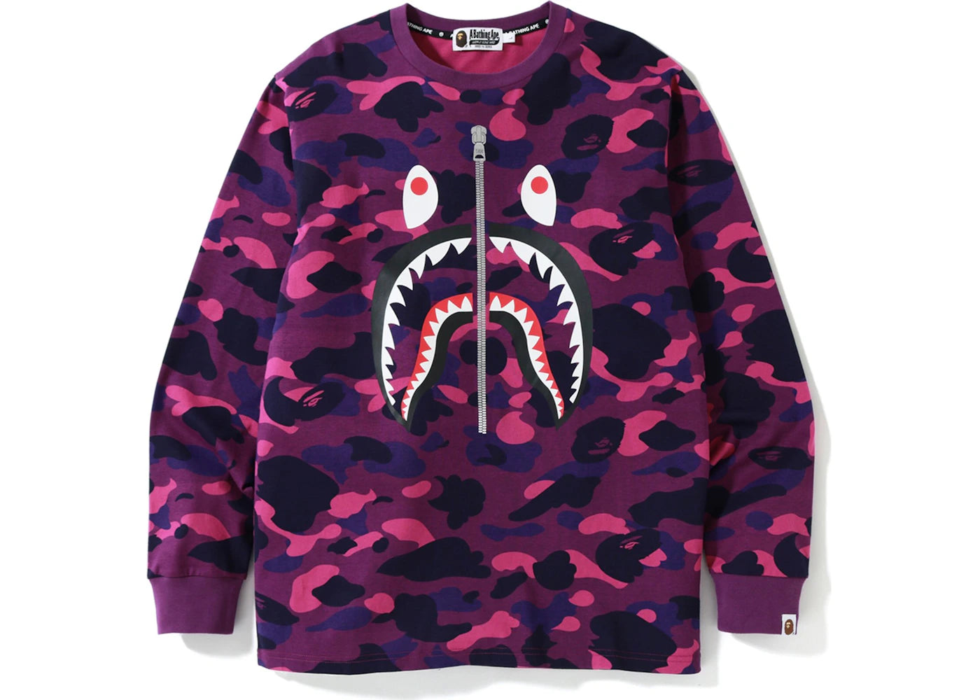 BAPE Color Camo Shark L/S Tee Purple