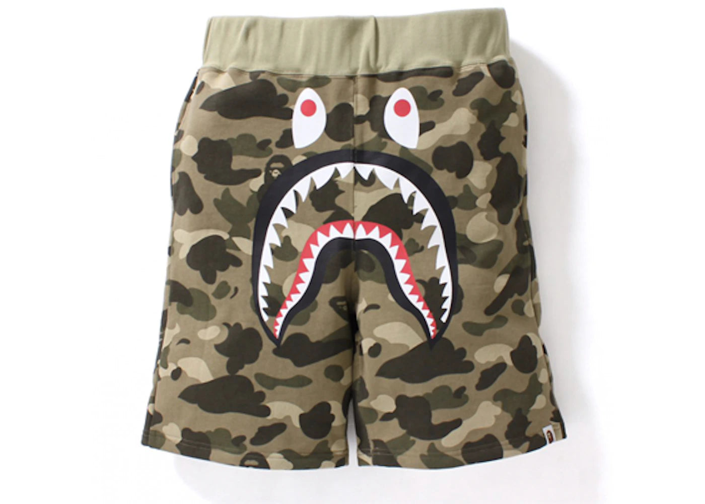 BAPE Color Camo Shark Sweat Shorts Beige