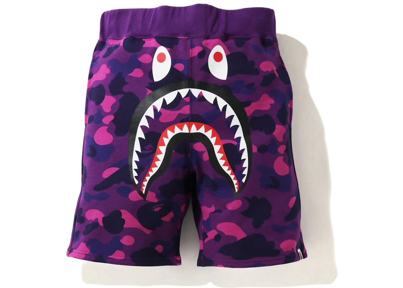 BAPE Color Camo Shark Sweat Shorts (SS21) Purple