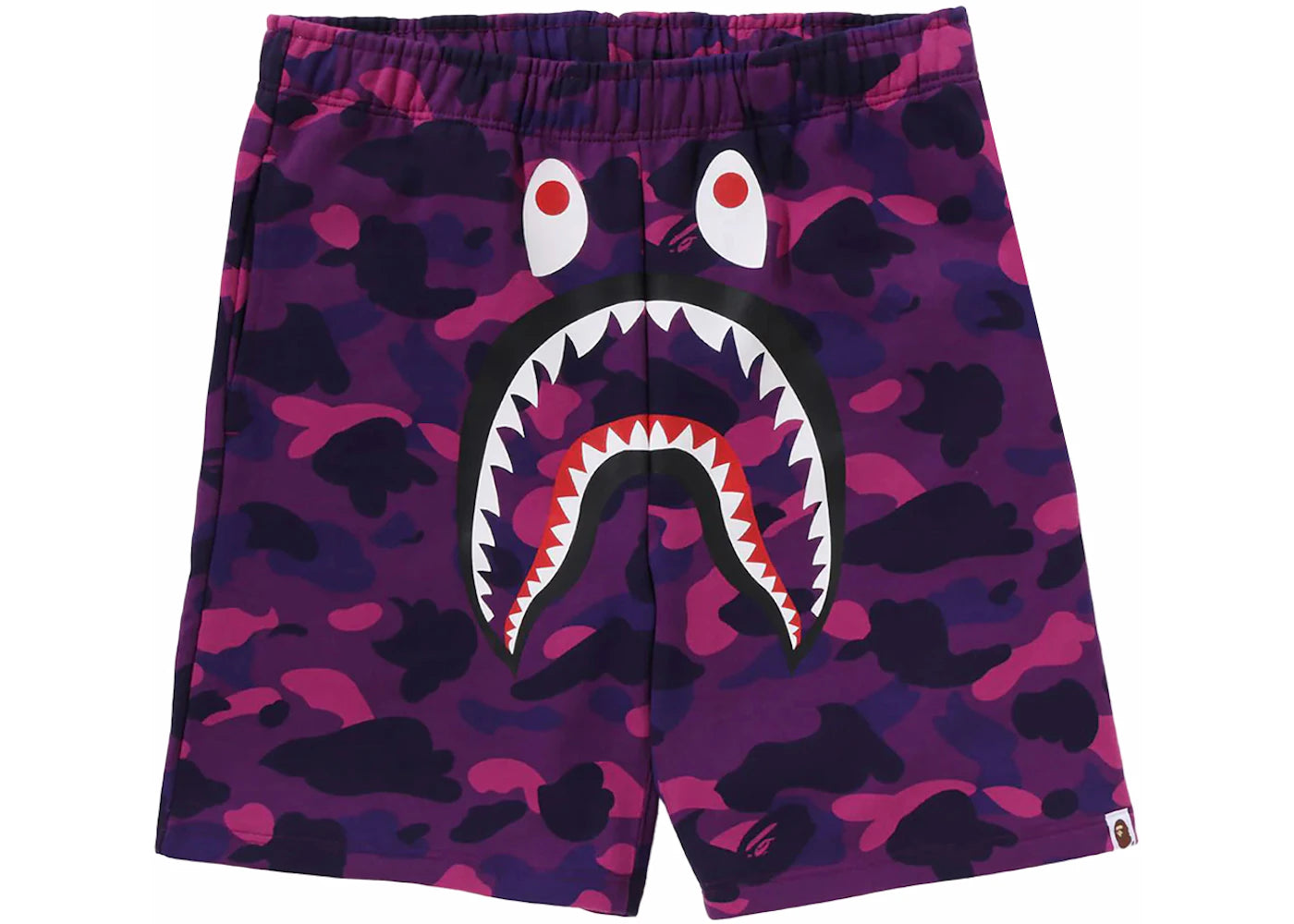 BAPE Color Camo Shark Sweat Shorts (SS24) Purple