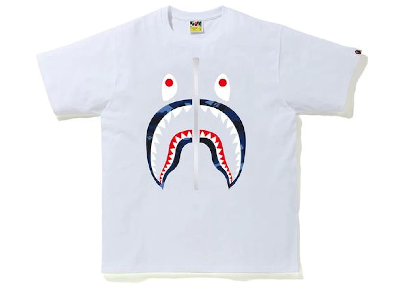 BAPE Color Camo Shark T-Shirt (SS20) White/Navy