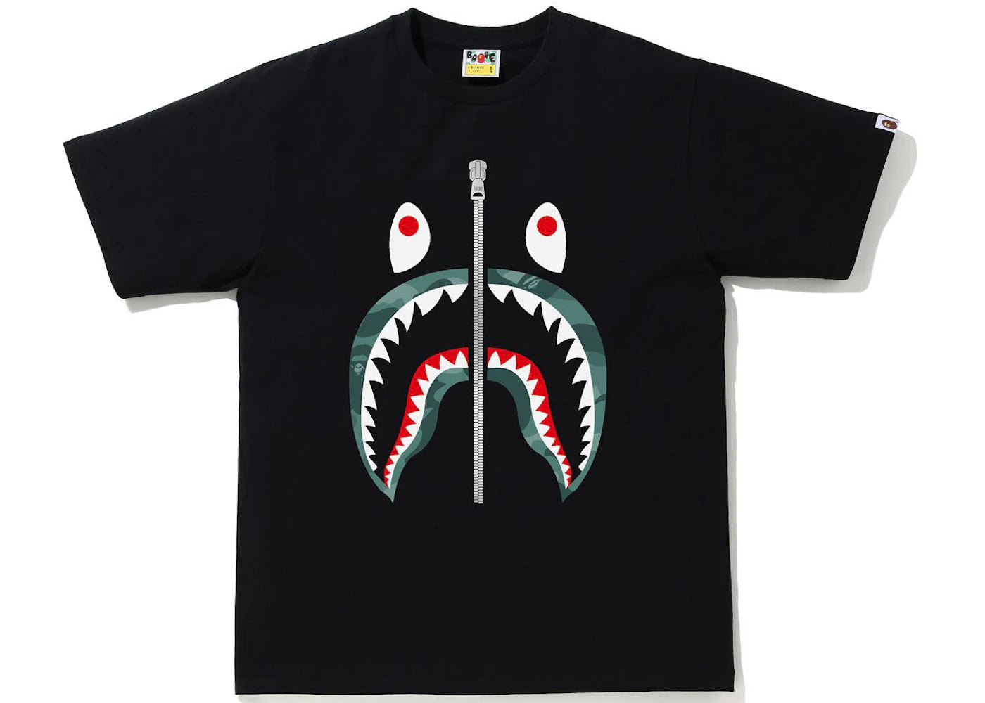 BAPE Color Camo Shark Tee Black/Green