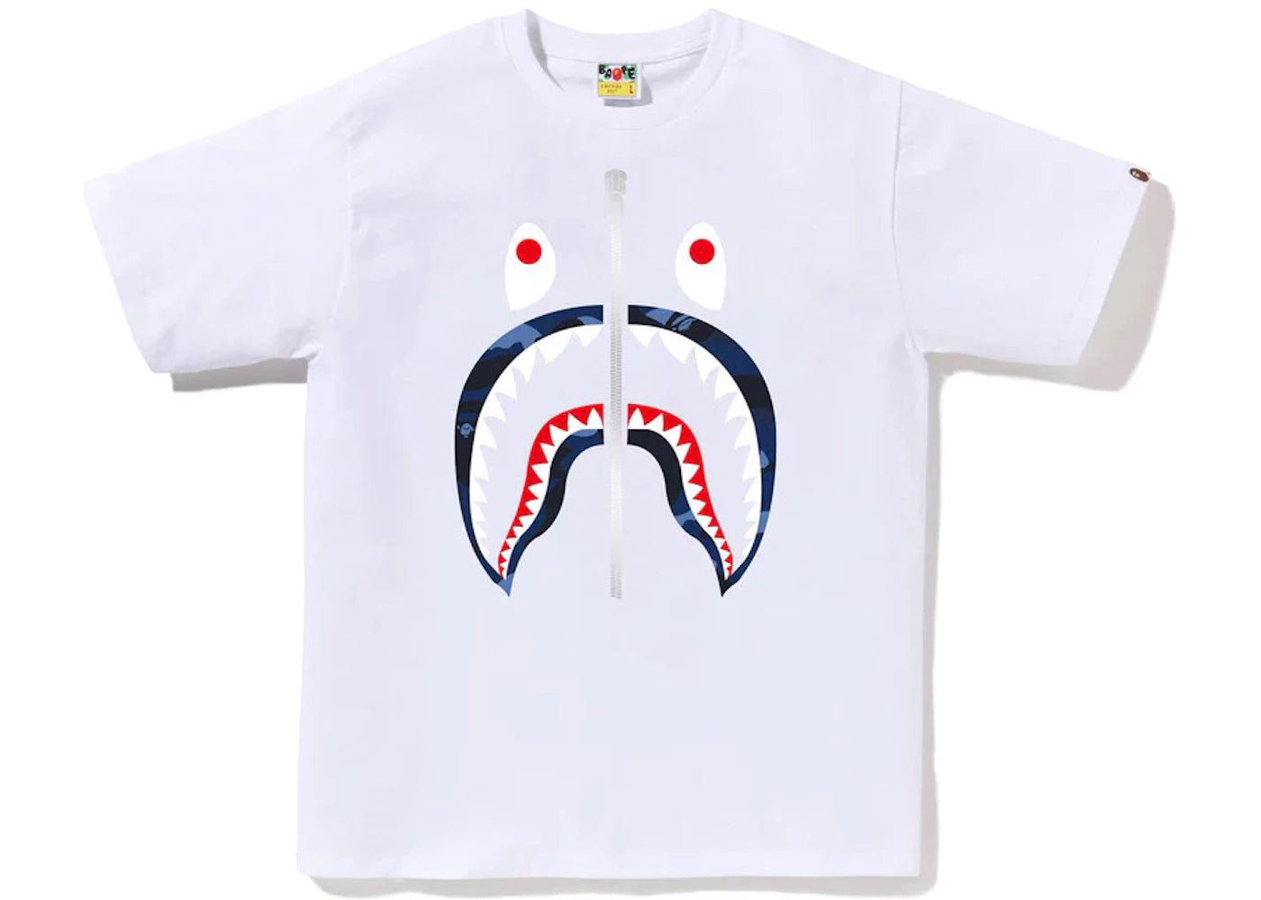 BAPE Color Camo Shark Tee White/Navy