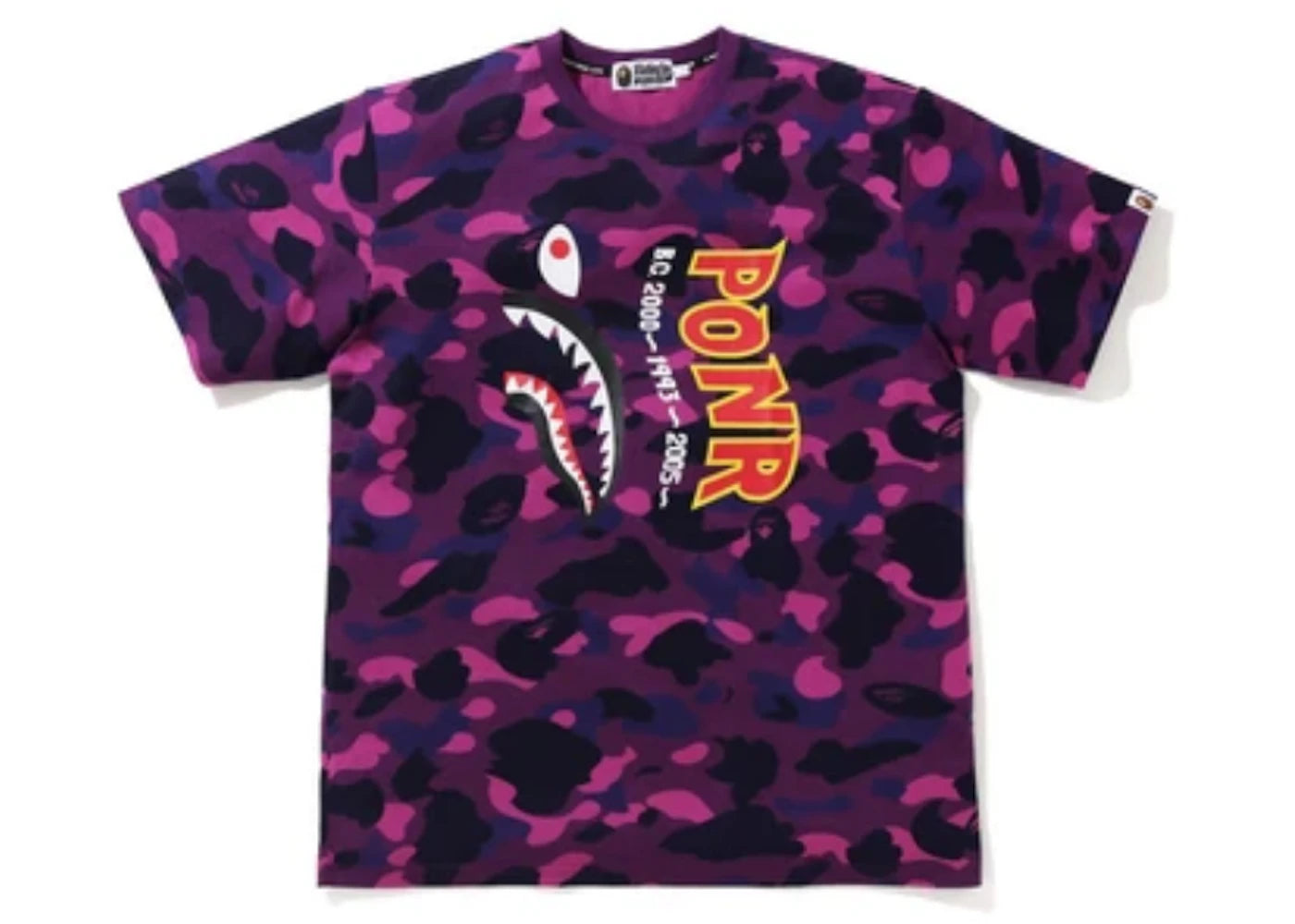 BAPE Color Camo Shark Wide Fit Tee Purple