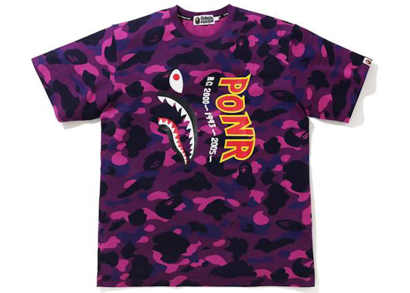 BAPE Color Camo Shark Wide Tee Purple