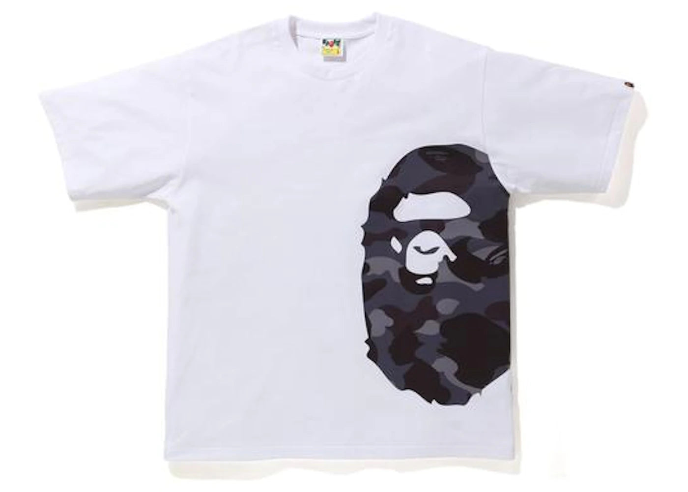 BAPE Color Camo Side Big Ape Head Relaxed Tee White/Burgundy
