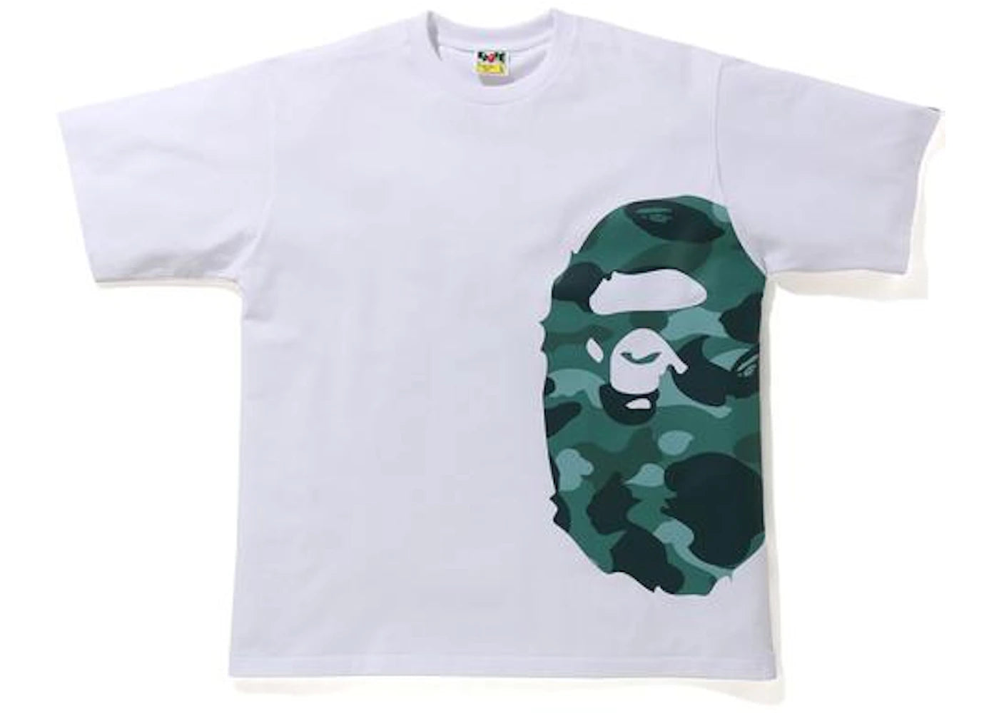 BAPE Color Camo Side Big Ape Head Relaxed Tee White/Green