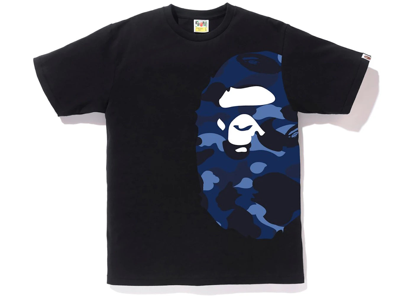 BAPE Color Camo Side Big Ape Head Tee Black/Blue