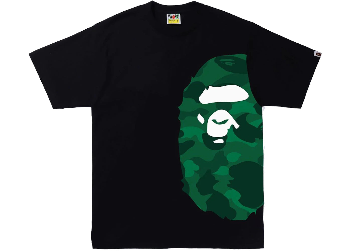 BAPE Color Camo Side Big Ape Head Tee Black/Green