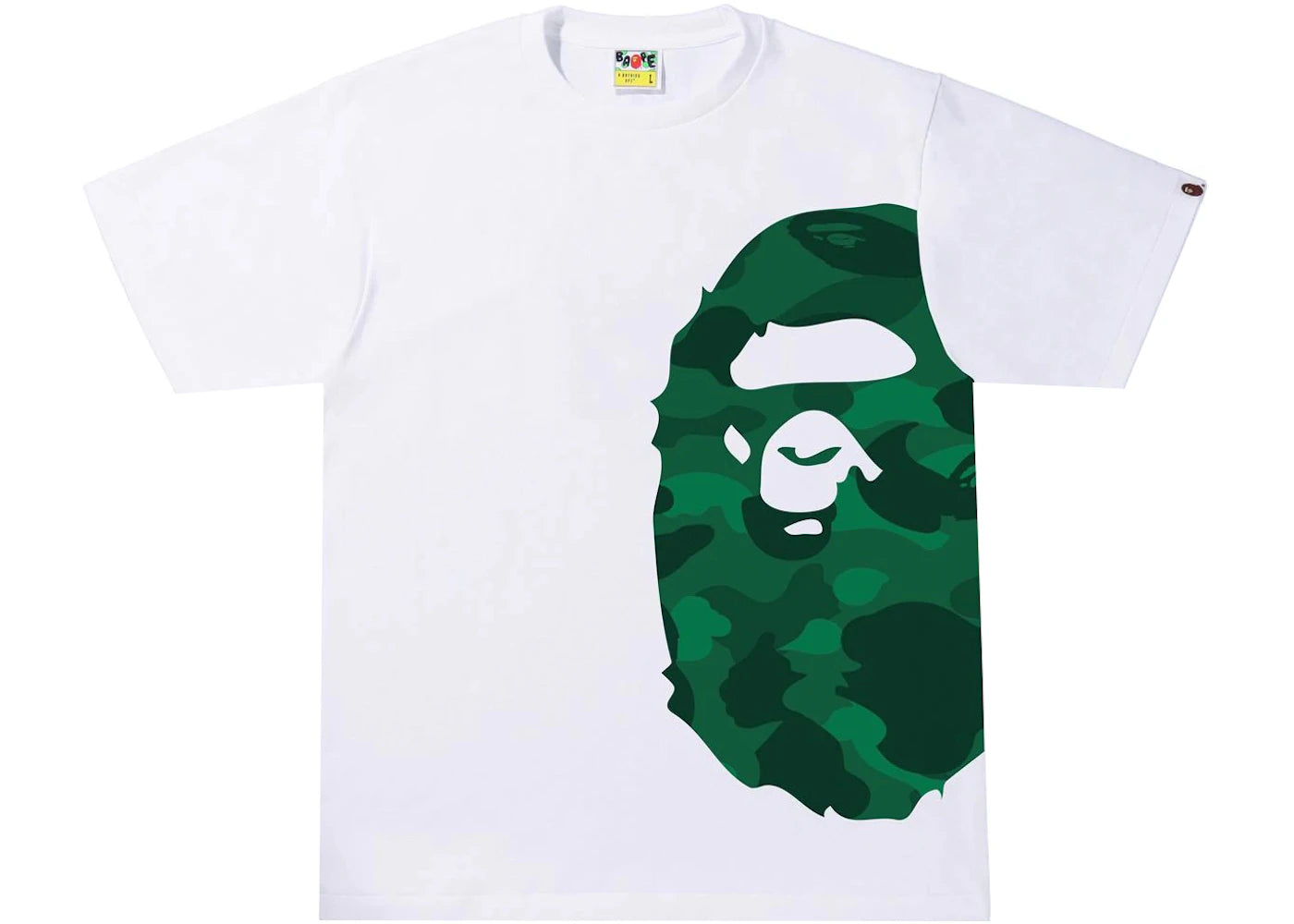 BAPE Color Camo Side Big Ape Head Tee White/Green