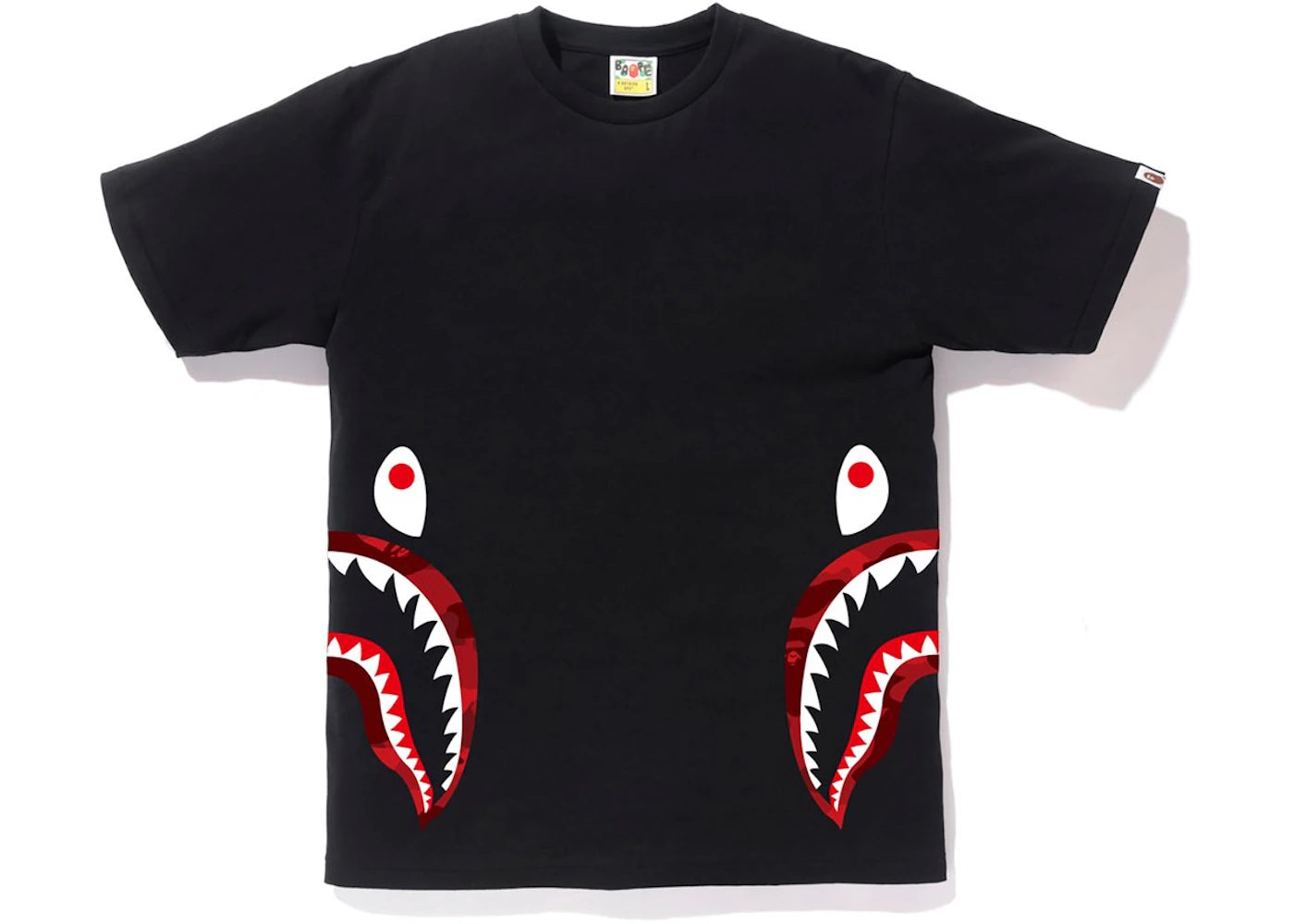 BAPE Color Camo Side Shark Tee Black/Red