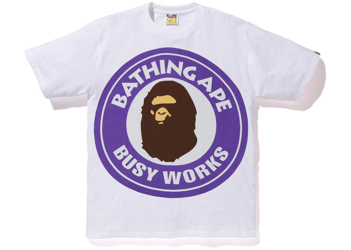 BAPE Colorful Pigment Busy Works Tee White/Purple
