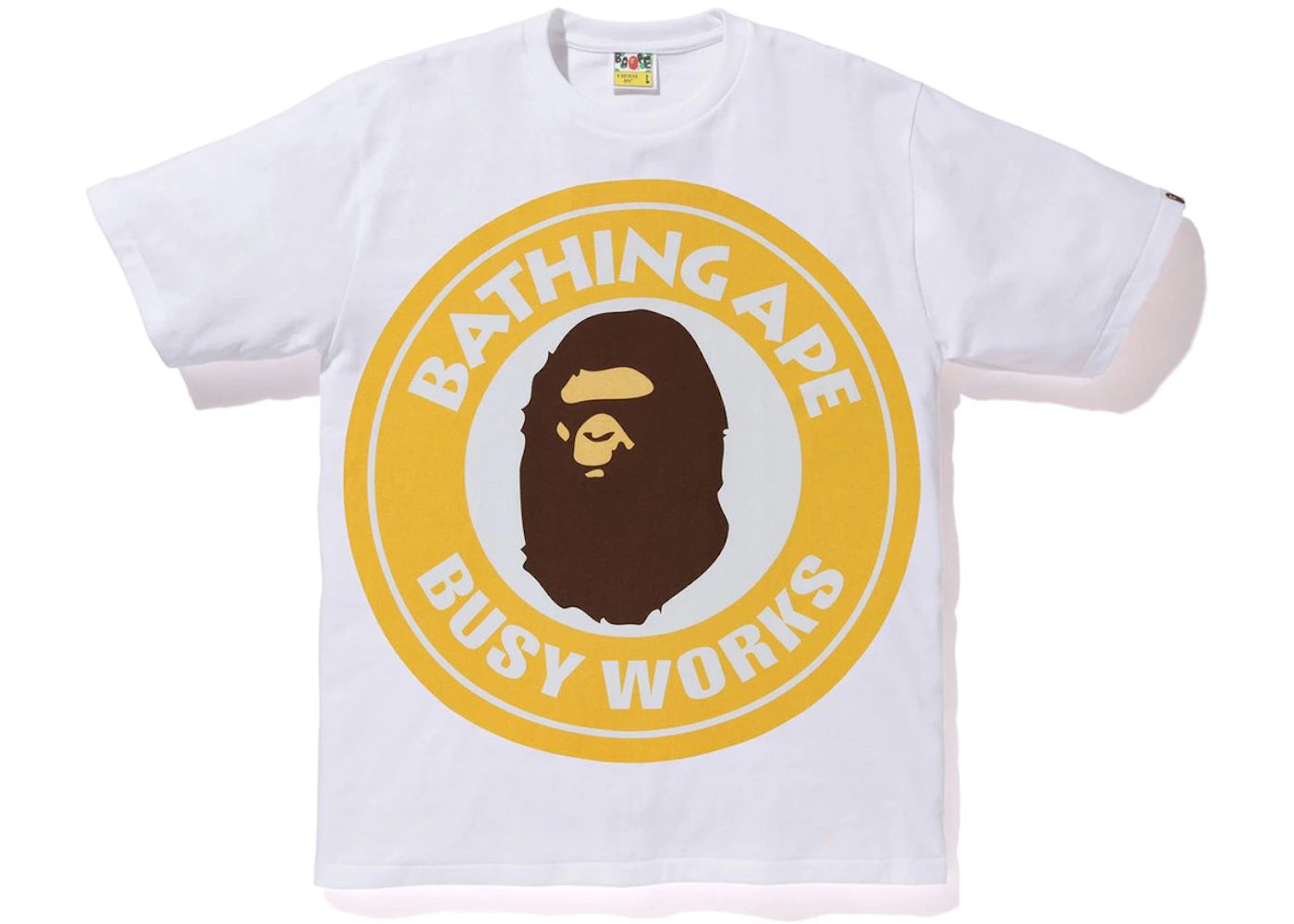 BAPE Colorful Pigment Busy Works Tee White/Yellow