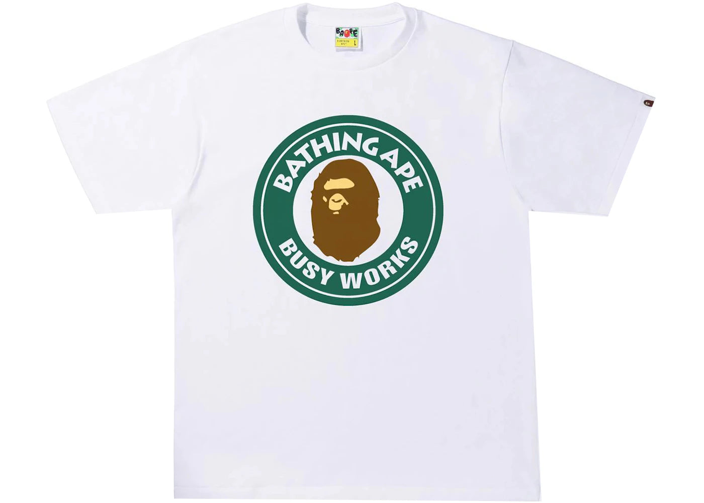 BAPE Colors Busy Works Tee White