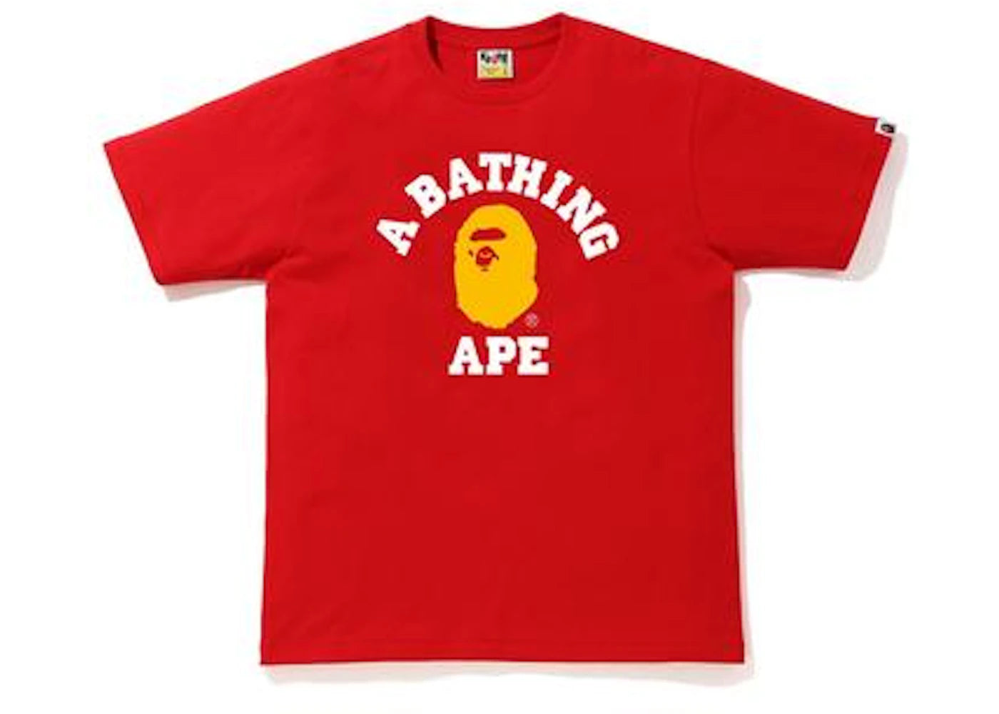BAPE Colors College T-shirt Red/Yellow