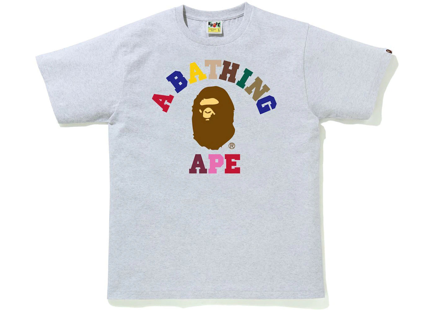 BAPE Colors College Tee Grey